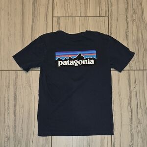 Boys Patagonia Dark Blue Tee with Logo